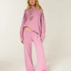 Glitzernde Rosen-Grafik Weite Jogginghose