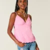Glitzerndes Babydoll-Oberteil mit Stickerei Glitzerndes Babydoll-Oberteil mit Stickerei