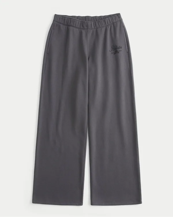 Glitzerndes Logo-Grafik Wide-Leg Sweatpants Glitzerndes Logo-Grafik Wide-Leg Sweatpants