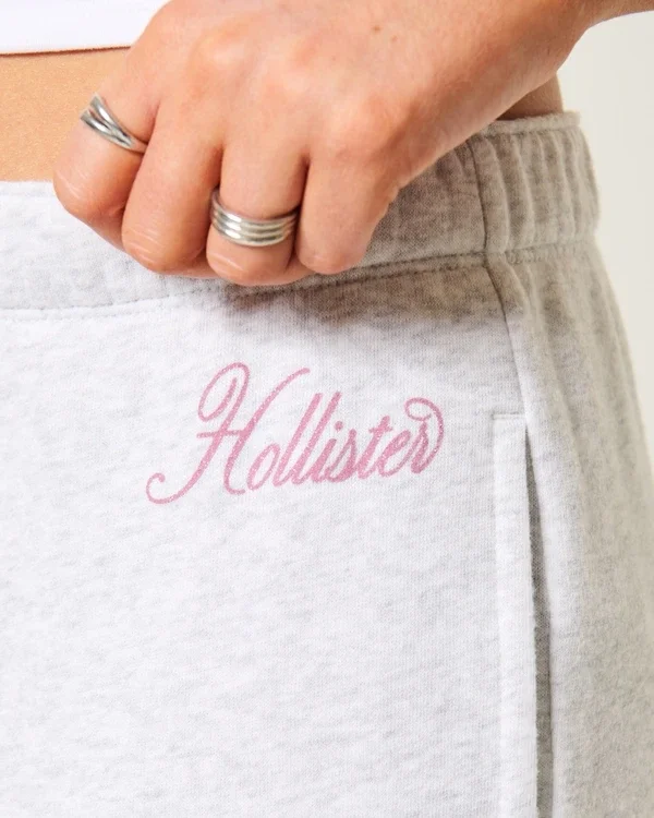 Glitzerndes Logo-Grafik Wide-Leg Sweatpants Glitzerndes Logo-Grafik Wide-Leg Sweatpants