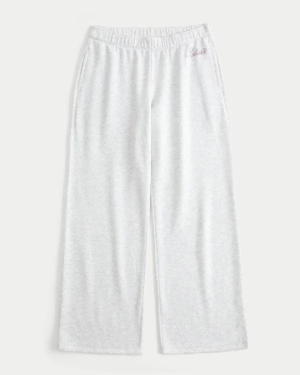 Glitzerndes Logo-Grafik Wide-Leg Sweatpants Glitzerndes Logo-Grafik Wide-Leg Sweatpants