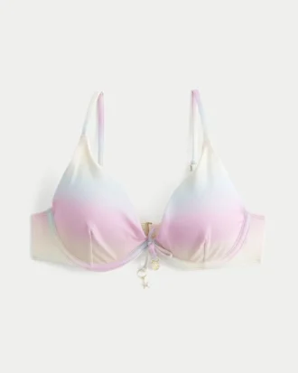 Glänzendes Bikini-Oberteil mit Bügeln