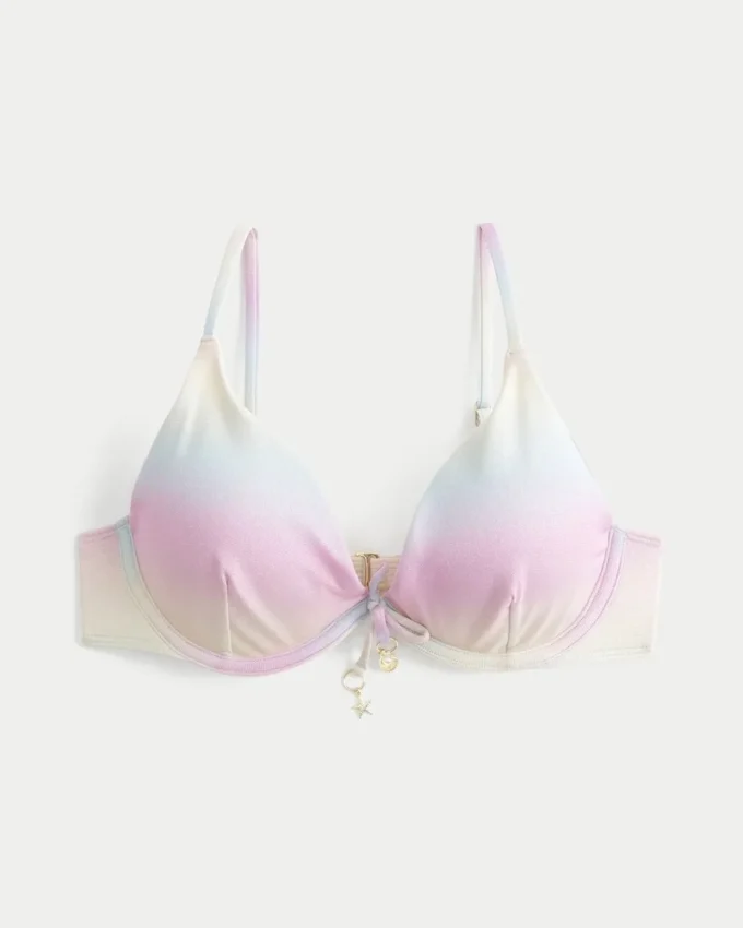Glänzendes Bikini-Oberteil mit Bügeln Glänzendes Bikini-Oberteil mit Bügeln