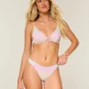 Glänzendes Cheeky-Bikiniunterteil mit hohem Beinausschnitt