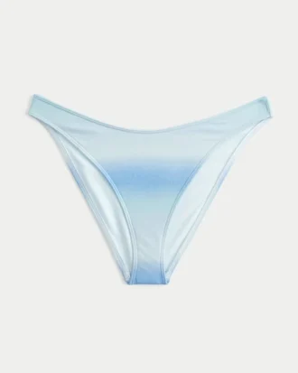 Glänzendes Cheeky-Bikiniunterteil mit hohem Beinausschnitt