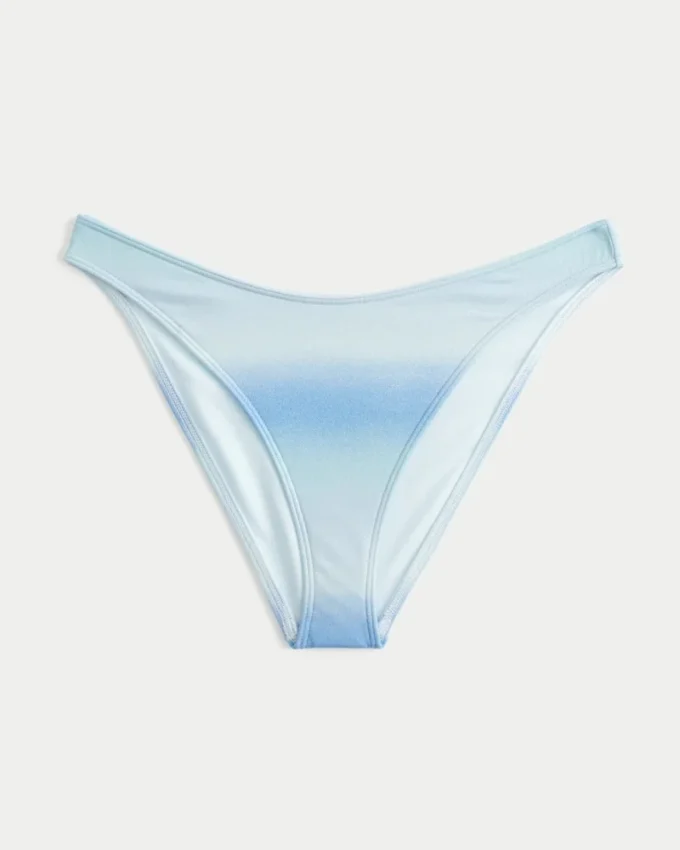 Glänzendes Cheeky-Bikiniunterteil mit hohem Beinausschnitt