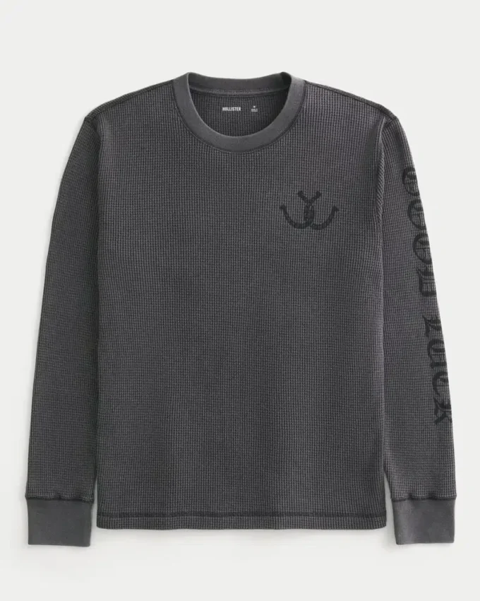 Good Luck Graphic Thermal Crew Shirt Good Luck Graphic Thermal Crew Shirt