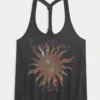Good Times Fest Graphic Braided Racerback Tank Good Times Fest Graphic Braided Racerback Tank