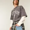 Graffiti Graphic Thermal Crew Shirt Graffiti Graphic Thermal Crew Shirt