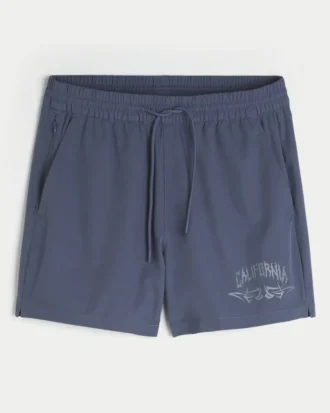 Grafische Active-Shorts in mittlerer Länge