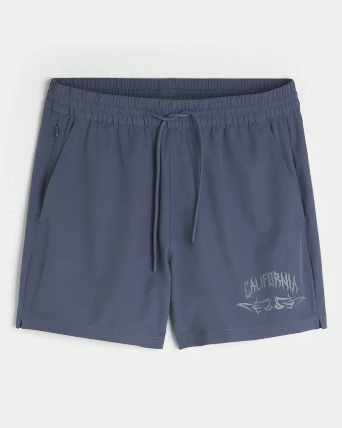 Grafische Active-Shorts in mittlerer Länge Grafische Active-Shorts in mittlerer Länge
