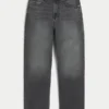 Graue Baggy-Jeans mit Herz-Grafik Graue Baggy-Jeans mit Herz-Grafik