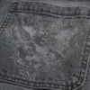 Graue Baggy-Jeans mit Herz-Grafik Graue Baggy-Jeans mit Herz-Grafik