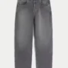 Graue Skater-Baggy-Jeans mit Stickerei und Nieten Graue Skater-Baggy-Jeans mit Stickerei und Nieten