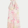 Halterkleid aus Crêpe mit offenem Rücken