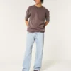 Hell gewaschene Baggy-Jeans