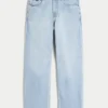 Hell gewaschene Baggy-Jeans