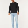 Hellblaue Athletic Skinny Jeans Hellblaue Athletic Skinny Jeans