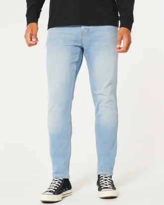 Hellblaue Athletic Skinny Jeans