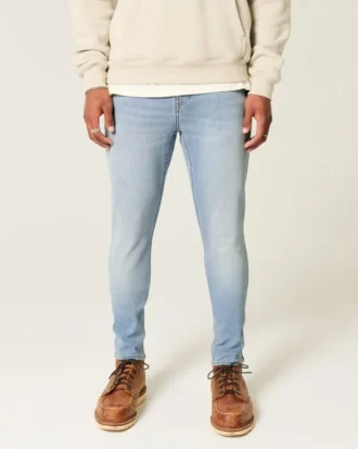 Hellblaue Athletic Skinny Jeans