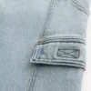Hellblaue Baggy-Jeans im Painter-Stil
