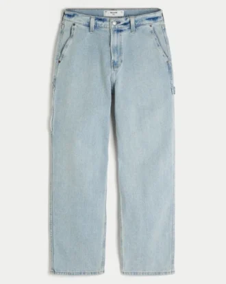 Hellblaue Baggy-Jeans im Painter-Stil