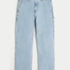 Hellblaue Baggy-Jeans im Painter-Stil