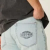 Hellblaue Downforce Racing Graphic Loose Jeans Hellblaue Downforce Racing Graphic Loose Jeans