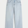 Hellblaue New York Graphic Super Baggy Jeans Hellblaue New York Graphic Super Baggy Jeans