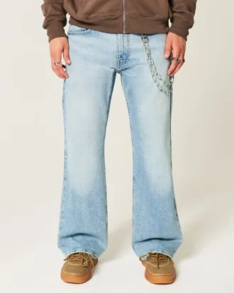 Hellblaue Relaxed Bootcut Jeans Hellblaue Relaxed Bootcut Jeans