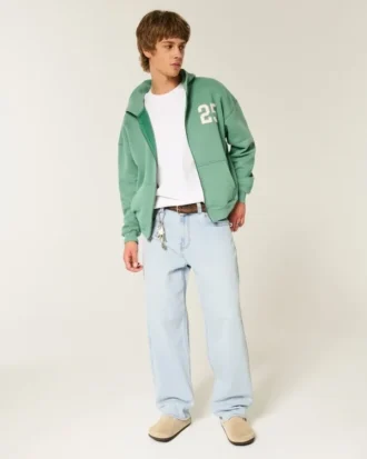 Hellblaue Skater-Baggy-Jeans