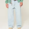Hellblaue Skater-Baggy-Jeans Hellblaue Skater-Baggy-Jeans