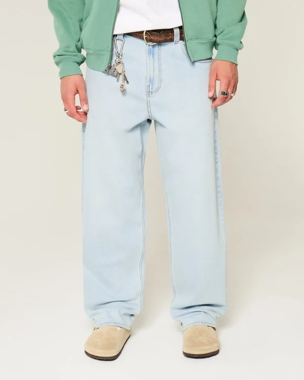 Hellblaue Skater-Baggy-Jeans Hellblaue Skater-Baggy-Jeans