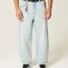Hellblaue Skater-Baggy-Jeans mit Spielkartengrafik Hellblaue Skater-Baggy-Jeans mit Spielkartengrafik