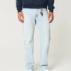 Hellblaue Straight-Jeans Hellblaue Straight-Jeans