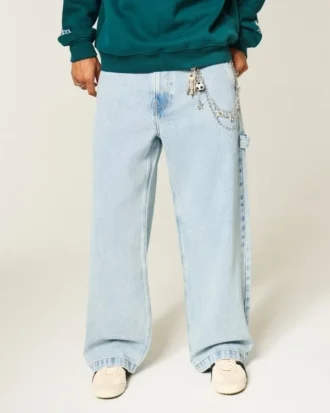 Hellblaue Super Baggy Painter Jeans