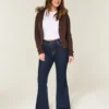 High-Rise Dark Wash Flare Jeans