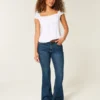 High-Rise Dark Wash Flare Jeans