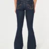 High-Rise Dark Wash Flare Jeans