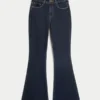 High-Rise Dark Wash Flare Jeans