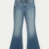 High-Rise Dark Wash Flare Jeans