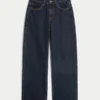 Hoch geschnittene Baggy-Jeans