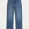 Hoch geschnittene Dad-Jeans in dunkler Waschung Hoch geschnittene Dad-Jeans in dunkler Waschung
