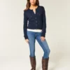 Hoch geschnittene Super-Skinny-Jeans in dunkler Waschung Hoch geschnittene Super-Skinny-Jeans in dunkler Waschung