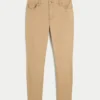 Hoch geschnittene Super-Skinny-Jeans in Khaki