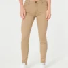Hoch geschnittene, superenge Hose in Khaki Hoch geschnittene, superenge Hose in Khaki