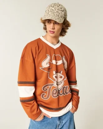 Hockey-Trikot mit Grafik der University of Texas at Austin Longhorns