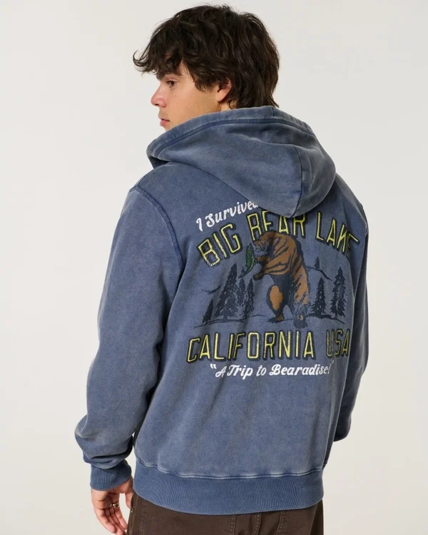 Holiday Vault Release Big Bear Lake Grafik-Kapuzenpullover mit Reißverschluss Holiday Vault Release Big Bear Lake Grafik-Kapuzenpullover mit Reißverschluss