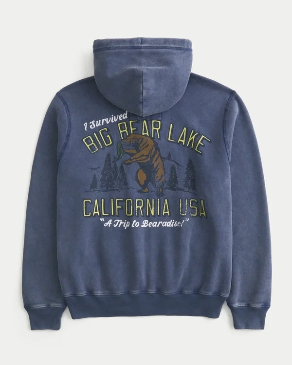 Holiday Vault Release Big Bear Lake Grafik-Kapuzenpullover mit Reißverschluss Holiday Vault Release Big Bear Lake Grafik-Kapuzenpullover mit Reißverschluss