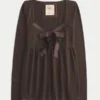 Holiday Vault Release Easy Satin Tie-Front Knit Babydoll Top Holiday Vault Release Easy Satin Tie-Front Knit Babydoll Top